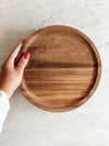 Handmade Acacia Wood Round Dinner Plates | Home Kitchen Gifts