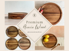 Handmade Acacia Wood Round Dinner Plates | Home Kitchen Gifts