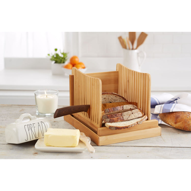 Bread Cutter 4 Cutting Sizes Foldable Bread Slicer Home Bread Loaf